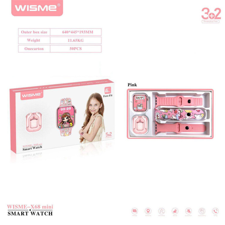 ساعت هوشمند دخترونه Wisme-X68 Mini اصلی