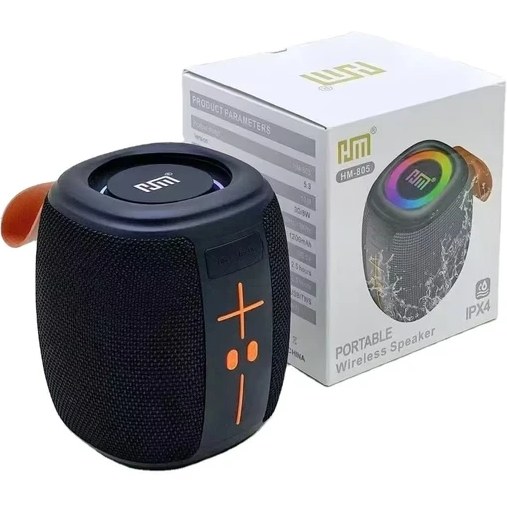 اسپیکر بلوتوثی  HM-805 اصلی صدای شفاف، نور RGB، ضد آب و مجهز به رادیو FM