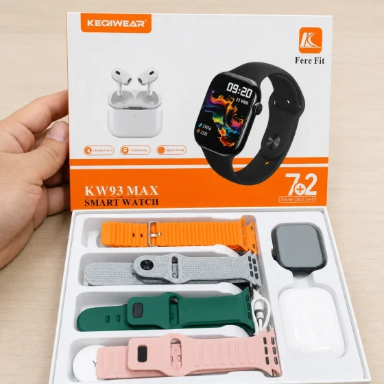 ساعت هوشمند KW95 Ultra 3 به همراه ایرپاد پرو 2 و 7 بند